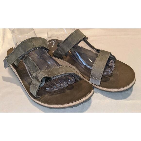 Teva Original Universal Slide Sandals Mens Size 11.5 Hook & Loop Olive / Gray - Picture 1 of 8